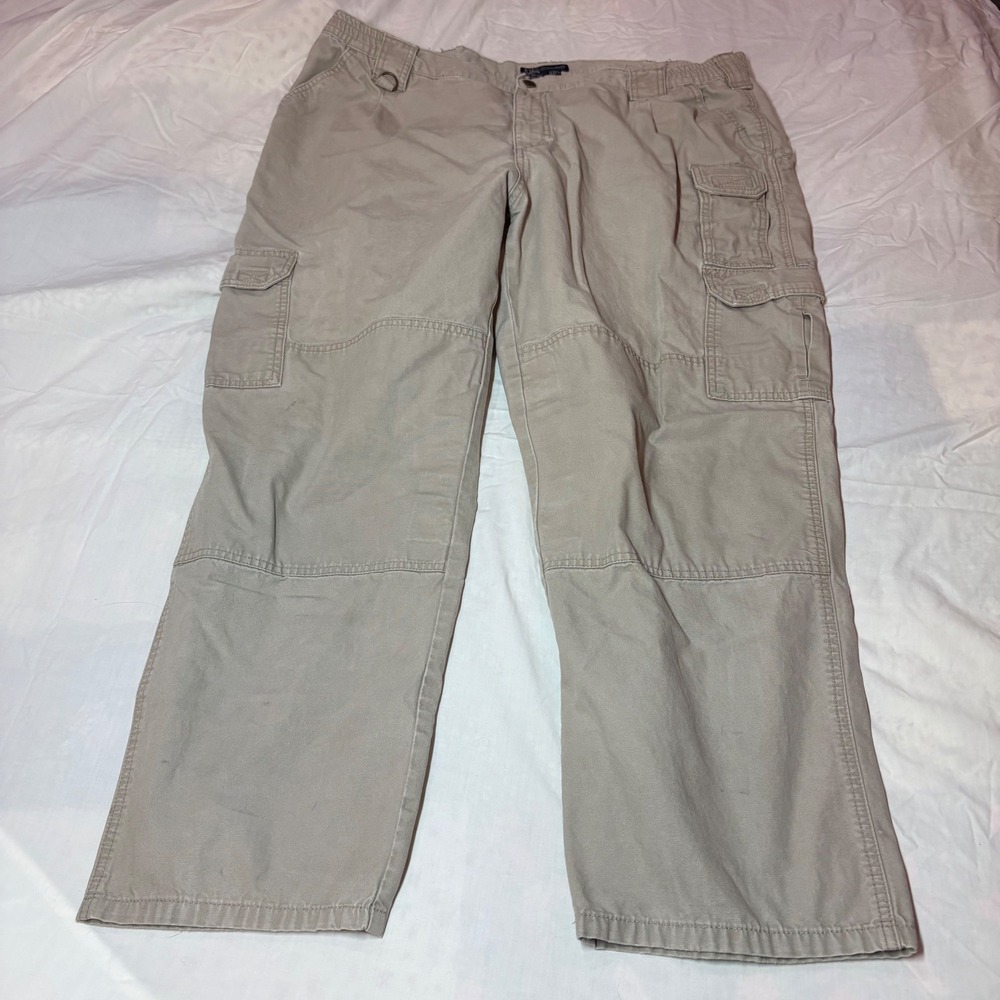 5.11 Tactical Series Mens 44x30 Khaki Tan Cotton Canvas‎ Cargo Pants 74251